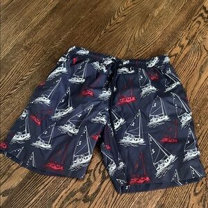Brooks Brothers Kids Swim Trunks - Navy, Red, White